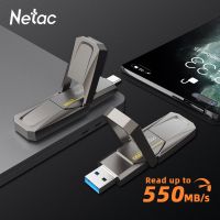 Netac Pendrive 128Gb 256Gb 512Gb 1Tb โซลิดสเตท USB 3.2ชนิด C USB แฟลชไดรฟคู่อินเตอร์ Gratis Ongkir US5โลหะสำหรับเป็นของขวัญ