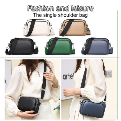 【Fast Delivery】Genuine Leather Ladies Handbags Elegant Small Camera Bags Simple Fashion Casual Soft Adjustable Portable for Travel Vacation