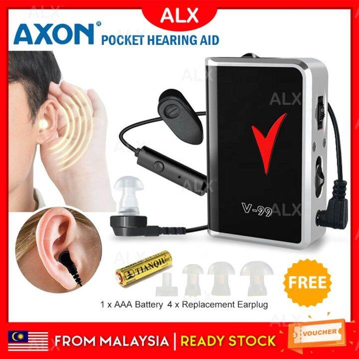 ALX Malaysia Pocket Hearing Aid Ear Machine Hearing Loss Ultra Clear