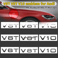 จำนวนตัวอักษรสัญลักษณ์ V6T V8T V10รถจัดแต่งทรงผมพิทักษ์ด้านข้างด้านหลัง T Runk ตราโลโก้สติ๊กเกอร์สำหรับออดี้ A4L A5 A7 A8L TT RS7 SQ5