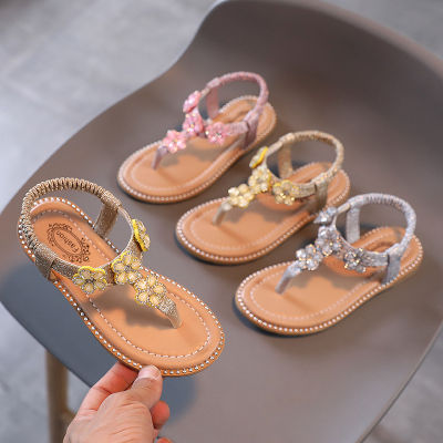New style รองเท้าแตะเด็กผู้หญิง 2023 ฤดูร้อนใหม่รองเท้าเจ้าหญิงสำหรับเด็กรองเท้าแตะชายหาดแฟชั่นพื้นนุ่มสำหรับเด็กวัยกลางและผู้ใหญ่