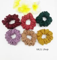 NK21 โดนัทรัดผม หนังยางรัดผม ไซส์มินิ Mini scrunchies ,Gray Scrunchies,Scrunchies,Scrunchy,Hair accessories,Elastic hair tie