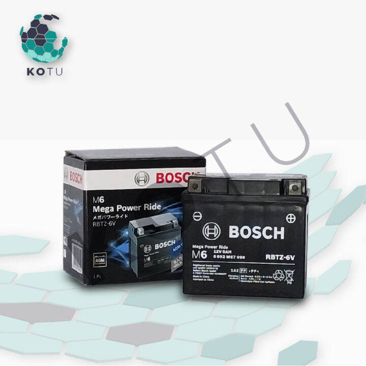 Aki Motor Honda Beat ISS (Idling Stop System) Bosch RBTZ-6V / GTZ6V