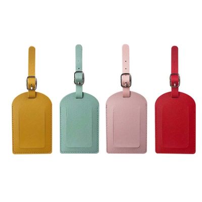 Accept Personalized Portable Wedding Favor PU Leather Suitcase Travel Luggage Label Tag Baggage Bag Tag