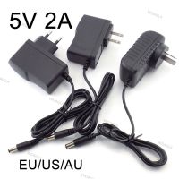 DC 5V 2A Power Adapter Supply AC to DC 100V-240V Converter Charger 2000mAh 5.5mm x 2.1mm US EU Plug for LED Strip CCTV Camer E1 WDAGTH