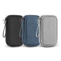 Digital Charger Pouch Waterproof Double Layer Mobile Power Headset Storage Box Large Capacity Travel Organizer Box Soft for Trip