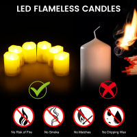 6pcs Rechargeable LED Candle Light with Flameless Flickering Tea Lights Realistic Fake Candle Lamp Wedding Birthday Home Decor