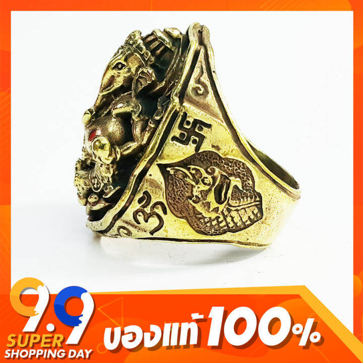 inspire-jewelry-แหวนรูปพญาครุฑ-แหวนรูปพระพิฆเนศ-ข้างรูปพญานาค-และเครื่องหมายโอม-แหวนร-มีให้เลือกหลายแบบ-หล่อด้วยทองเหลือง-รมดำ