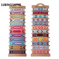 Boho 12pcs/set Multicolor Embroidery String Handwoven Friendship Bracelet Women Wholesale New Fashion Handmade Jewelry Present