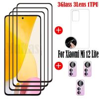 เคสกระจก Xiaomi Mi 12ป้องกันหน้าจอขนาดเล็กสำหรับ Xiaomi Mi,เคส12 Lite สำหรับ Xiaomi Mi ฟิล์มเลนส์12 Lite