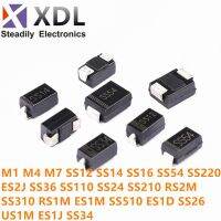 100pcs SMA Rectifier diode M1 M4 M7 SS12 SS14 SS16 SS24 SS34 SS26 SS36 SS110 SS210 SS210 US1M RS2M RS1M ES1D 1N4007 DO-214ACElectrical Circuitry Parts