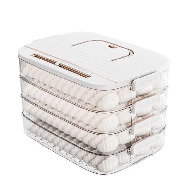 Refrigerator Freezer Box Food Grade Dumpling Freezer Box Kitchen Accessories Organizer White