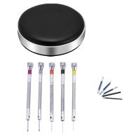 Watch Pad and 5 Pcs Precision Screwdriver Set Eyeglasses Jewelry Watch Repair Tool with 5 Blades