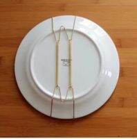 【cw】 4pcs Plate Wire Dishes Wall Hangers Holder Display 8/10/12inch Gold Shipping