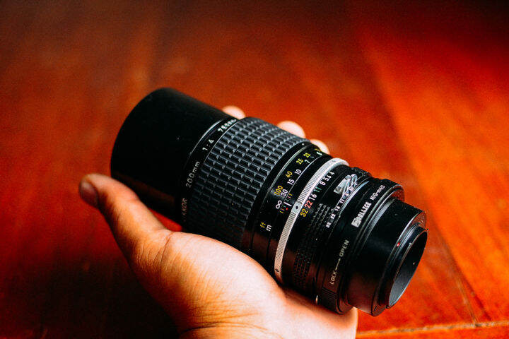 for-olympus-panasonic-mirrorless-ทุกรุ่น-เลนส์มือหมุน-ละลายหลัง-รูรับแสงกว้าง-nikon-200mm-f4-0-serial-759891