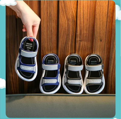 ( Bảo hành 12 tháng ) Giày Dép Sandal Cao Su mùa hè Mềm Êm Chân Cho Bé Trai Từ 2 -15 Tuổi Bảo Vệ Mũi Chân Bé - Giày bé trai đến trường họa tiết fashion - Sandal shoe for children and kids