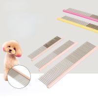 Light Aluminum Pet Comb Stainless Steel Pins Professional Dog Grooming Comb Puppy Cleaning Hair Trimmer Brush Pet Accessories Brushes  Combs