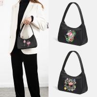 【CW】 new nylon Female Shopping Purse Clutch Armpit Shoulder flamingo Handbag