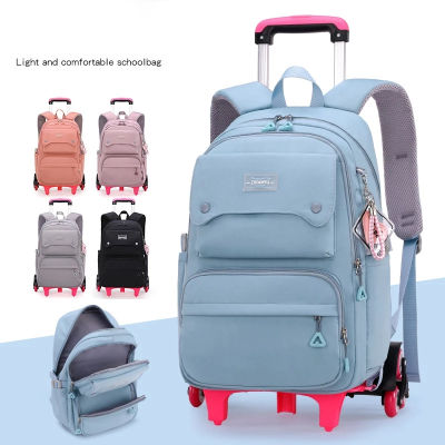 New Multifunctional Use Kids Student Schoolbag Rolling Bagpack Girls Trolley Bags School Backpack Wheeled Bag Trolley Backpack