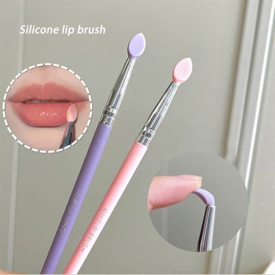 Soft Lip Brush Silicone Head Lip Applicator Brush Makeup Brushes With Cover Cosmetic Women Professional Beauty Makeup Tools Makeup Brushes Sets