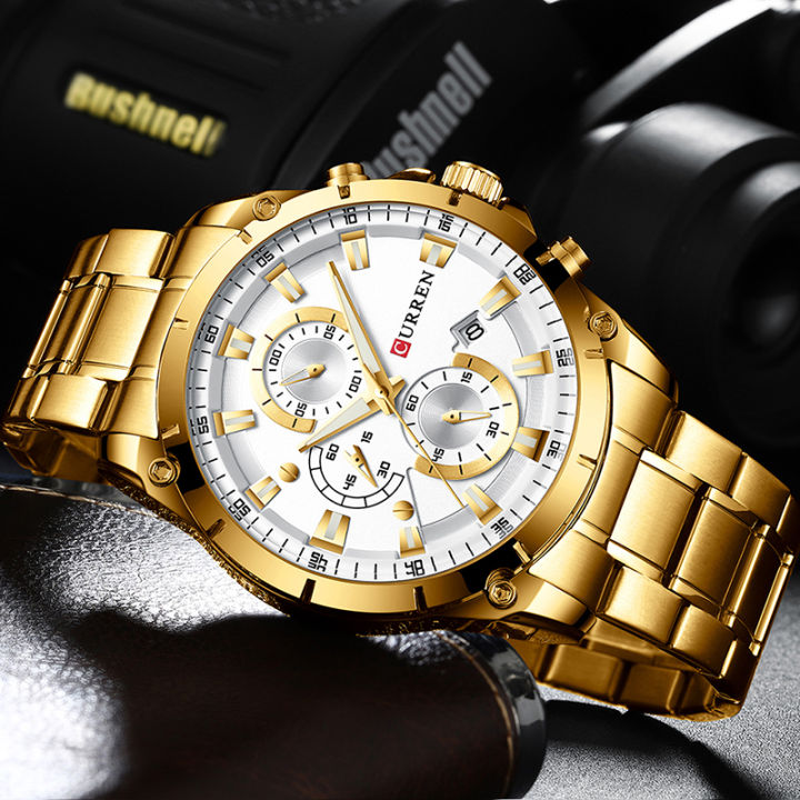 2022men-ยอดนาฬิกาแบรนด์หรู-c-urren-ทองควอตซ์นาฬิกาผู้ชาย2022กันน้ำโครโนกราฟโกลเด้นชายนาฬิกาข้อมือ-rel-gio-masculino