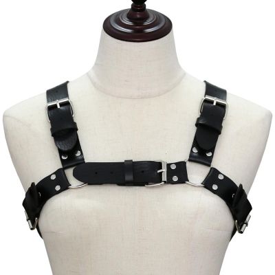 Women Men Sexy Punk Chest Harness Adjustable Caged Metal Body Chain Pu Leather Choker Statement Necklace Party Clubwear - Belts - AliExpress