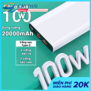 Pin sạc dự phòng D10 Cát Thái sạc nhanh 100W dung lượng 20000mAh trang bị