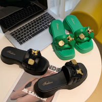 K&amp;T SHOES ✨（ส่งจากไทย）✨ร้องเท้า รองเท้าแตะ รองเท้าแฟชั่น รองเท้าแตะผู้หญิง สะดวกสบาย รองเท้าแฟชั่นเกาหลี ด้านล่างหนา รองเท้าผู้หญิง 2023 ใหม่