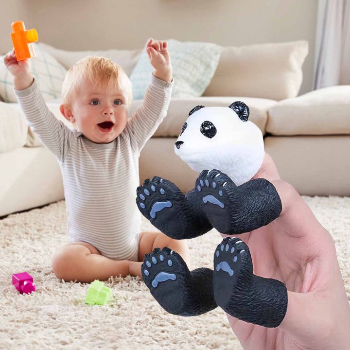 หุ่นนิ้วมือตุ๊กตาสวมนิ้วสัตว์การ์ตูนหุ่นนิ้วมือสัตว์สำหรับเด็กตุ๊กตาสวมนิ้ว