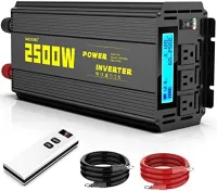 วัตต์ดัดแปลงเครื่องแปลงไฟคลื่นไซน์12V DC เป็น AC 110V/120V (สูงสุด) 5000W เครื่องแปลงกระแสไฟรถยนต์เต้าเสียบ3ช่องพร้อมรีโมทคอนโทรล