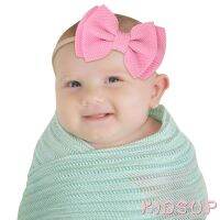 ✨KidsupHeadband Bow for Baby Girls, Double-Layered Hair Bow Soft Elastic Nylon