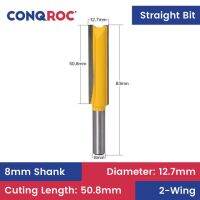 ก้านยาว8มม. เราเตอร์ตรงดอกเครื่องตัดมิลลิ่งไม้3-ความยาว Diameter-12.7mm ตัด-50.8 | 63 | 76มม