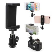 【On Sale】 liaoxian3105992120 Mayitr Hot Shoe Adapter With Lock + Phone Clip Bracket Holder Mount For DSLR Camera Cell Phone