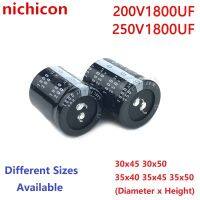 【cw】 2Pcs/Lot Nichicon 1800uF 200V 250V 200v1800uf 250V1800UF 30x45 30x50 35x40 35x45 35x50 Snap-in Capacitor !