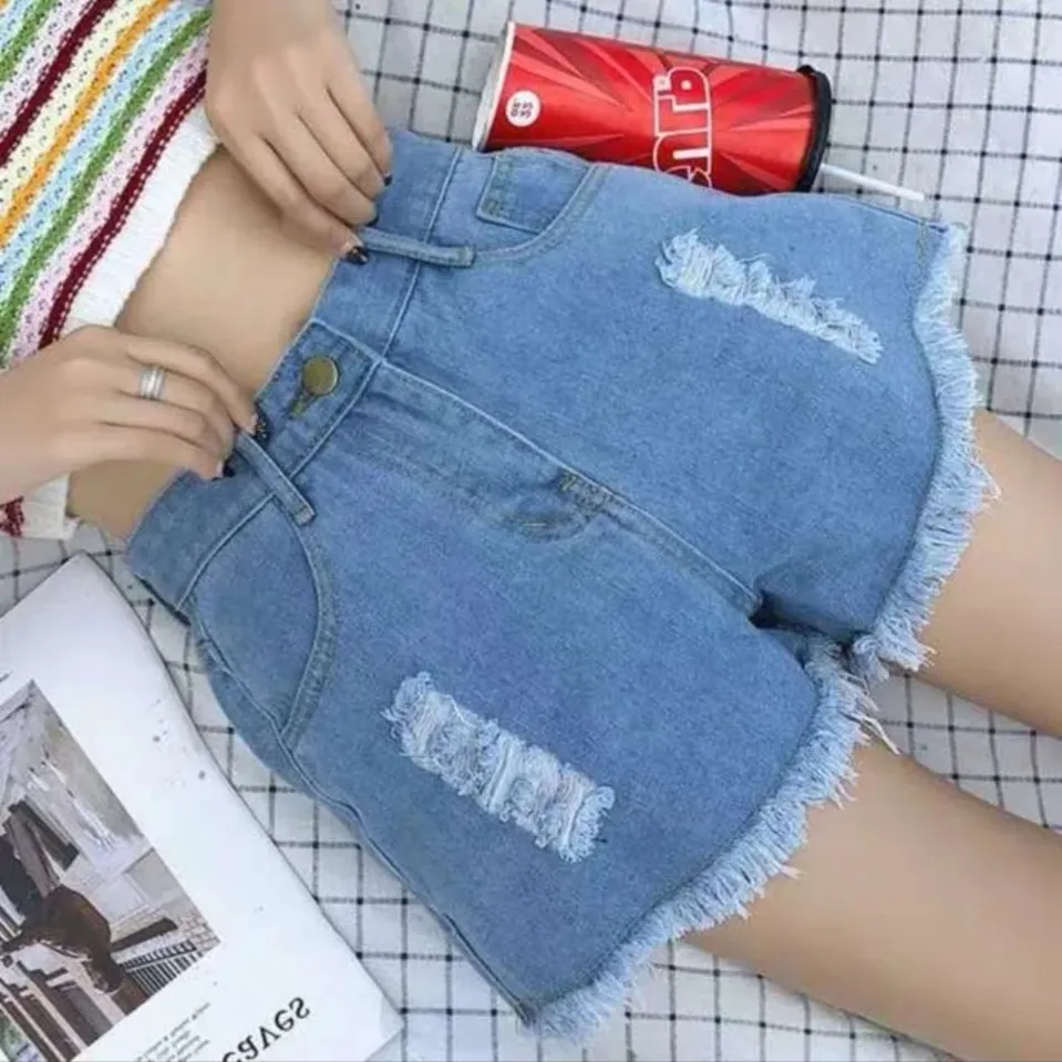 Ladies Fashion High Waist Maong Women's Shorts Fashion Denim Short