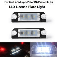 2Pcs 3LED License Number Plate Light Signal Lamp For VW Golf 4 Golf 5 Passat B6 Lupo Polo 9N Touran Jetta Caddy3 Bright White