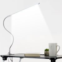 ◙ Long Arm Table Lamp 48 LEDs Clip Mounted Office LED Desk Lamp USB Flexible Gooseneck Eye-protection Reading Lamps for Work Study