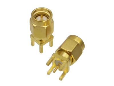 Connector SMA male Plug solder PCB mount straight RF Coaxial Electrical Connectors