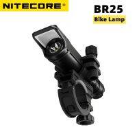 Nitecore BR25ไฟจักรยาน1400ลูเมน SST-40-W หลอดไฟ LED แบบชาร์จใหม่ได้ไฟหน้ารถจักรยานประสิทธิภาพสูงพร้อมแบตเตอรี่5000MAh ชาร์จได้และไฟฉาย