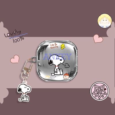 Suitable for Samsung Galaxy Buds 2 / Pro / Live / Buds2 Cover Snoopy Lovely Cute Earphone Silicone Case Earbuds Waterproof Shockproof Soft Protective Headphone Cover Headset Skin