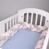 1M2M3M Baby Bumper Bed Braid Knot Pillow Cushion Bumper Bumpers in The Crib for Infant Bebe Babies Crib Protector Cot Bumper
