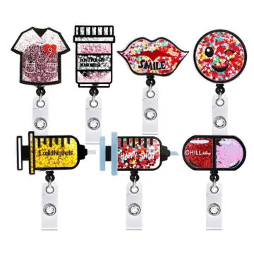 New Style Retractable Nurse Badge Reel Clip Badge Holder Students