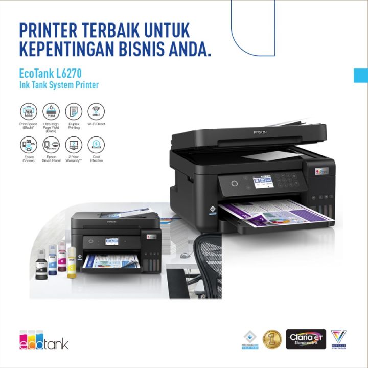 Printer Epson L6270 L 6270 L 6270 A4 Print Scan Copy Wi Fi Duplex All In One Lazada Indonesia 9156