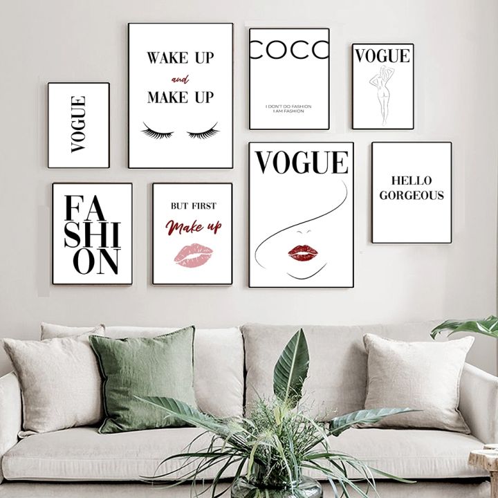 makeup-canvas-painting-fashion-poster-minimalist-quote-print-wall-picture-room