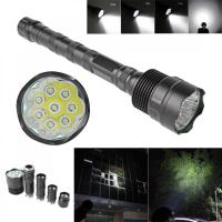 8000 Lumens 20W LED Flashlight 8x XML T6 5-8 Modes Super Brightness Torch Light Lamp Fit for Outdoor Camping Hiking