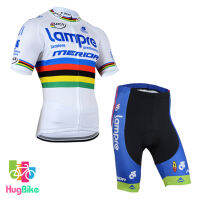 ชุดจักรยานแขนสั้นทีม Lampre 14 (03) สีขาว