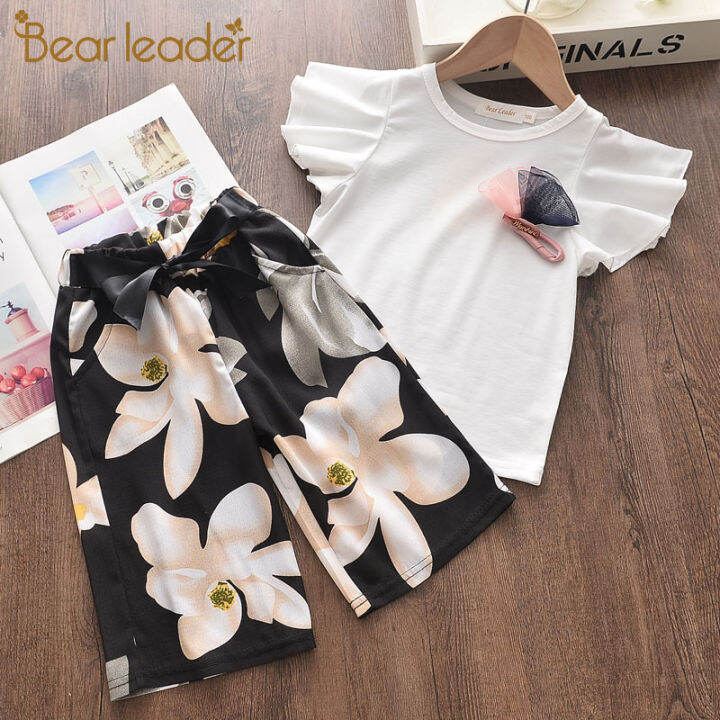 Kids Girls Outfits Clothing Sets for Kids Flower T-shirt Solid