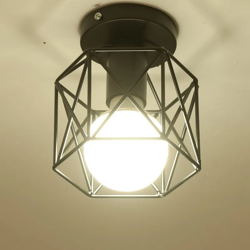 Iron Vintage Ceiling Light Geometric, Led Ceiling Light Fixture Problems