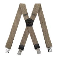 【YF】卍▩❀  Men Leather 4 Clip X Back Elastic Braces Wedding Shirt Stay Locking Clamps Pants Suspenders Adjustable Garter Holder