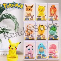 【hot sale】 ☫ B09 [Authentic] Pokemon Pet Elf Children Seal Anime Figure Pikachu Charmander Psyduck Squirtle Eevee Slowpoke Cute Cartoon Stamp Model Ornaments Kids Toys